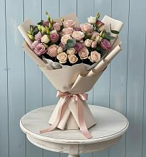 Букет цветов из:  Розы и Лизиантусы #REPLACE_PRED# Ханино