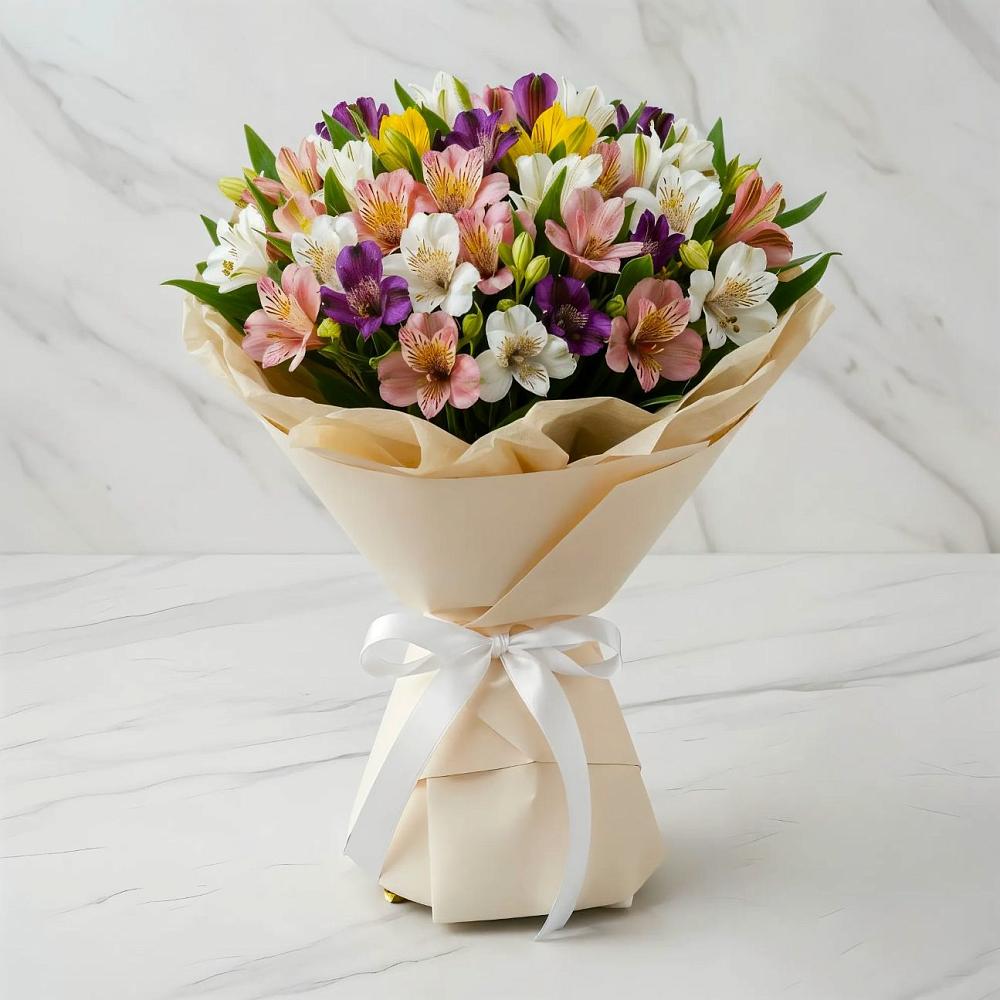 Букет цветов из: Альстромерии в Ханино