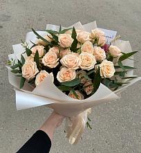 Букет Кремовые розы Латте в Ханино
