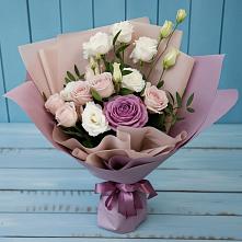 Букет цветов из:  Розы и Лизиантусы #REPLACE_PRED# Ханино