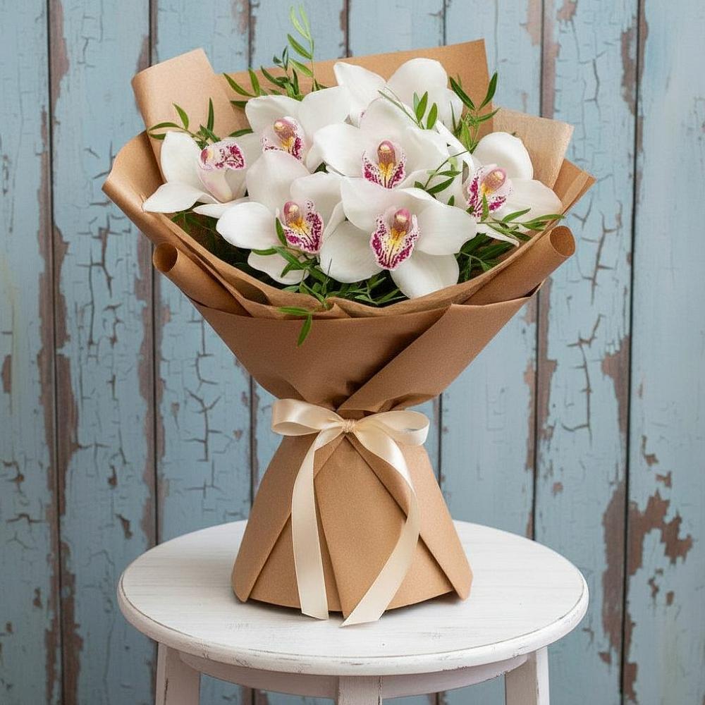 Букет цветов из: Орхидеи и Розы в Ханино