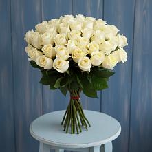 Букет 51 Белая роза Эдлесс Лав #REPLACE_PRED# Ханино