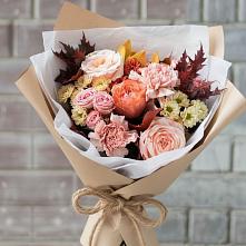 Букет цветов из:  Гвоздики, Хризантемы и Розы в Ханино