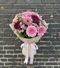 Букет цветов из:  Герберы и Хризантемы в Ханино