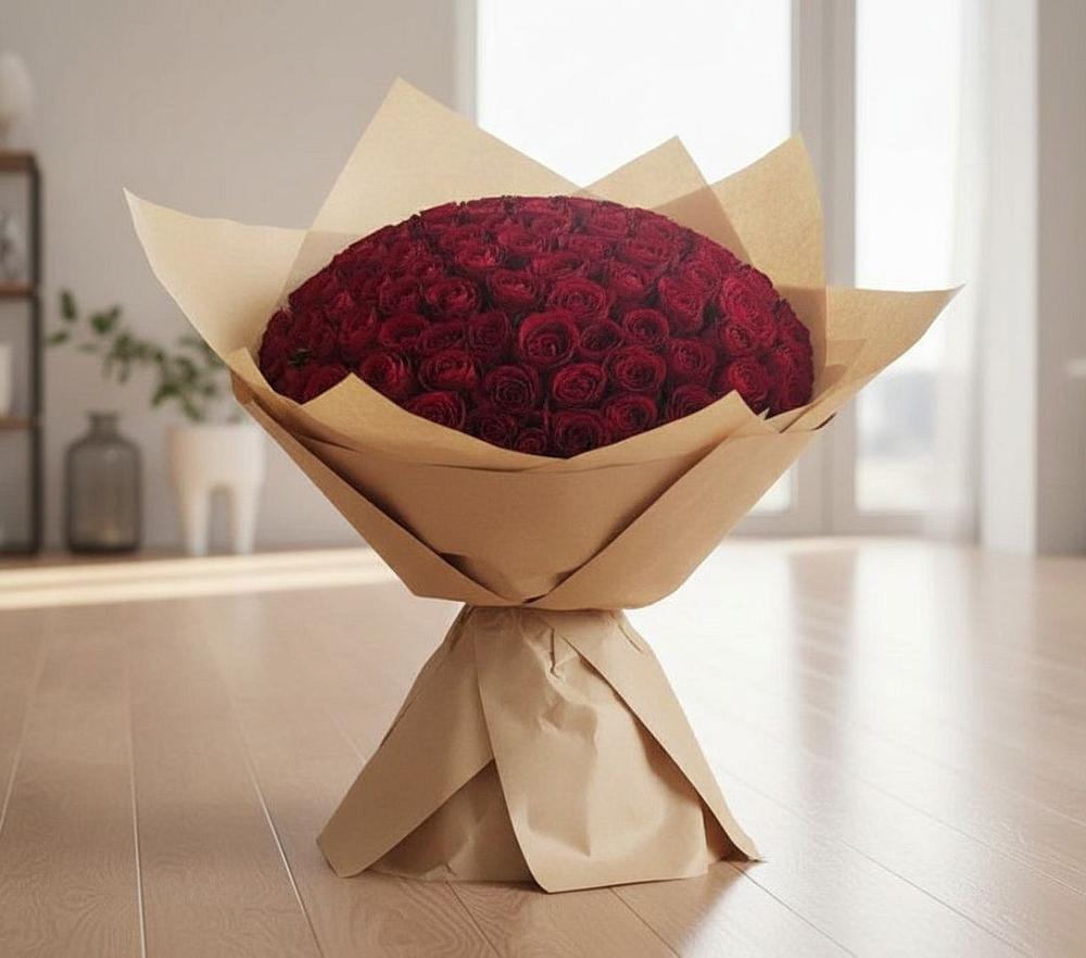 Букет 101 Красная роза в Ханино