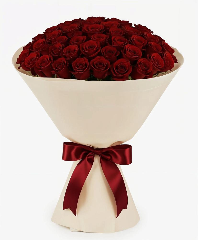 Букет 101 Бордовая роза Блэк Бакарра в Ханино