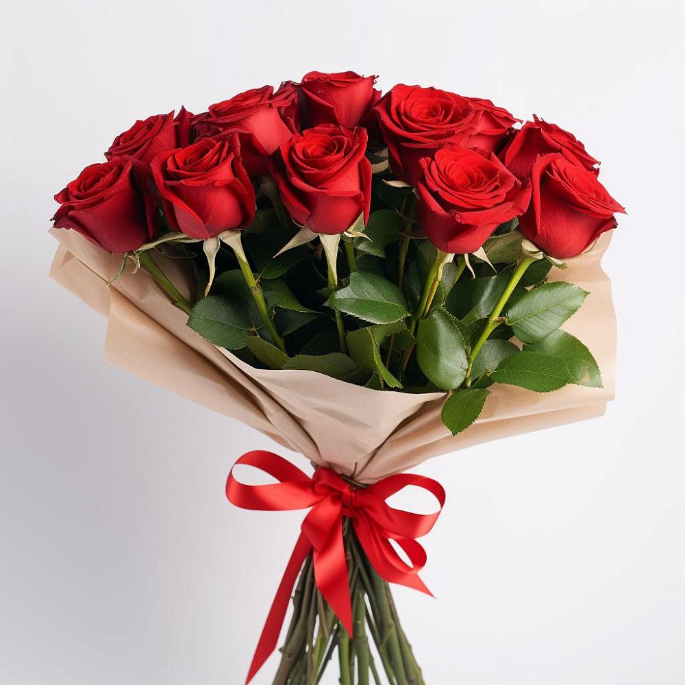 Букет 11 Красных роз Эдлесс Лав в Ханино