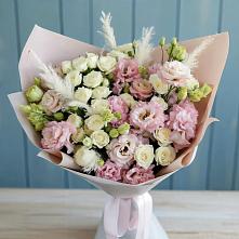 Букет цветов из:  Альстромерии и Розы #REPLACE_PRED# Ханино